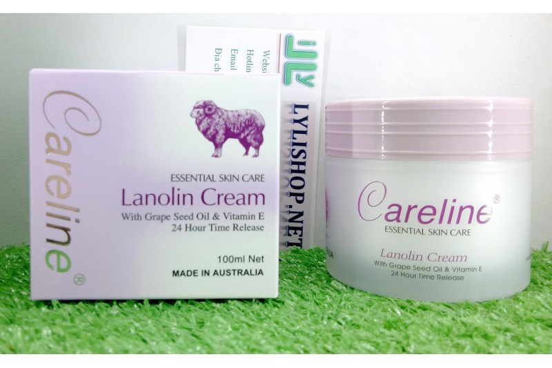 Careline Lanolin Cream With Grape Seed Oil & Vitamin E 100ml